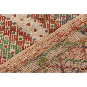 พรมวินเทจ ขนาด 6.1x9.8 ฟุต พรมตุรกี พรมขนสัตว์ขอบสีน้ำตาล - Product Image 5