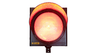 Feu de signalisation LED de puissance série A, rouge/vert/ambre, simple, 300 mm, boîtier noir en polycarbonate UV, tête de signalisation d'entrée de dépôt