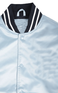 Chaqueta Varsity de Satén de Alta Calidad para Hombre, Corte Regular, Personalizada al por Mayor, Resistente al Viento, Transpirable, Chaqueta Letterman - Product Image 4