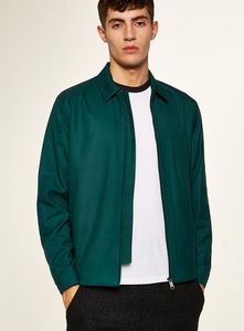 Chaquetas de bombardero de satén impermeables para hombres al por mayor prendas de vestir exteriores finas con cremallera en blanco - Product Image 6