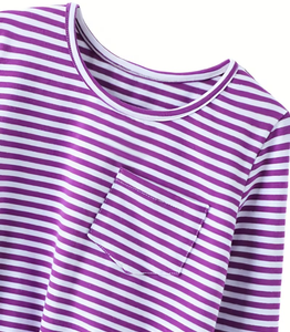 Long-Sleeve T-Shirt Breathable Comfortable Fabric Featuring a Round Neck Yellow Stripes Pocket Perfect Outdoor Competitive Price - Product Image 5