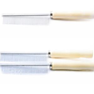 Herramienta de peine para mascotas con mango de madera para perro y gato, peine de una sola fila de acero inoxidable al por mayor - Product Image 6