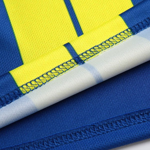 Uniforme de Fútbol Azul Rey para Hombre |   Kit de Franjas Verticales Triples Amarillas |   Conjunto de Camiseta y Pantalones Cortos para Entrenamiento de Equipos Adultos, Ropa Deportiva - Product Image 6