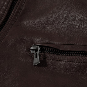 Chaquetas de Cuero para Hombre de Piel de Búfalo Genuina, Diseño Moderno, Totalmente Personalizadas, Hechas en Sialkot, Pakistán, Chaqueta de Cuero Negra - Product Image 4