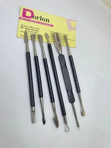 Double-Ended Stainless Steel Nail Spoon Pusher Black Cuticle Pusher for Natural Nail <b>Gel</b> Polish <b>Remover</b> Manicure Pedicure Dirt - Product Image 4