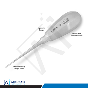 Elevador de Raíces Dentales Recto de 2 mm, Acero Inoxidable, Instrumento de Precisión Quirúrgico Médico Oral para Laboratorio Dental, Herramienta de Extracción Dental - Product Image 2