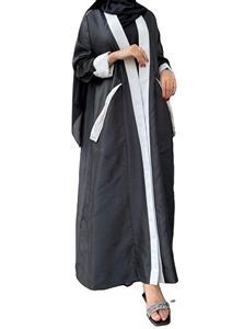 Islamic Wholesale <b>Women</b> Abaya Muslim Dress OEM ODM Customized Size logo Abaya <b>Kaftan</b> Side Patches Turn Sleeve Cuff Chiffon Made - Product Image 3