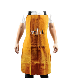 Delantal de soldadura de cuero partido De Vaca resistente a las chispas de seguridad industrial resistente para protección del cuerpo y la ropa - Product Image 1