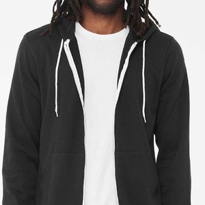 Premium Quality Fully <b>Zip</b> <b>Up</b> <b>Hoodies</b> Canvas <b>Black</b> White Zipper <b>Hoodies</b> Unisex Basic cotton blended - Product Image 2