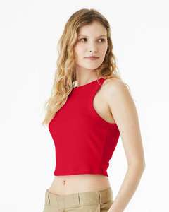 Haut court pour femmes femmes t-shirt Bella toile femmes Micro côtes Muscle culture débardeurs t-shirts - Product Image 3