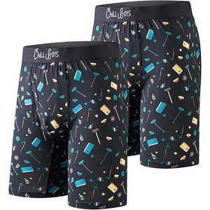 Calzoncillos Bóxer de Punto Cómodos para Hombre, Paquete de 2, Anti-rozaduras, Transpirables, Antibacterianos, Sostenibles, con Estampado Personalizado - Product Image 1