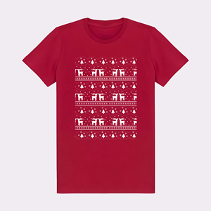 Camiseta Deportiva de Cuello Redondo con Estampado Digital Navideño al por Mayor, Transpirable, 100% Algodón, Diseño Vibrante para Hombre - Product Image 5