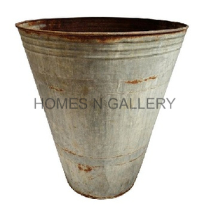 Macetas de Metal de diseño antiguo para flores y plantas, diseño Vintage rústico, diseño clásico antiguo, hecho en la India, precio al por mayor - Product Image 6