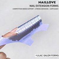 Formes à ongles en aluminium personnalisées avec logo, 300 pièces, étiquette privée, pour extension d'ongles en gel acrylique