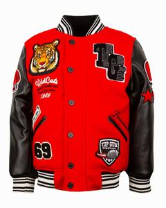 เสื้อแจ็คเก็ตปักลายสำหรับผู้ชายเสื้อแจ็คเก็ตหนังตัวอักษรสั่งทำได้เสื้อโค้ทเบสบอลเสื้อบอมเบอร์แจ็คเก็ตทีมตัวแทน - Product Image 3