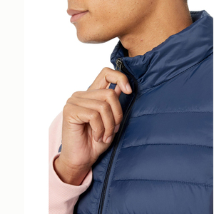 Chaleco acolchado brillante 2025 para hombre, chaqueta impermeable sin mangas con logotipo personalizado, ropa de abrigo de invierno, chaleco acolchado ligero transpirable - Product Image 4