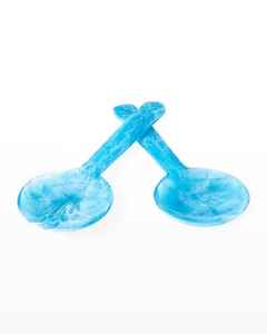 Juego de Servidores de Ensalada de Resina y Acrílico Ecológicos, Aptos para Alimentos, Libres de Plomo, con Patrón MODELO, Incluye Juego de Cubiertos, Juego de 2 - Product Image 2