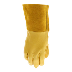 Guantes de soldadura Tig de piel de venado y cuero dividido de vaca de primera calidad Guantes de barbacoa de protección personal de seguridad industrial - Product Image 3