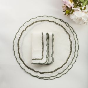 Manteles Individuales Clásicos de Lino con Bordado, Textiles Premium Duraderos y Reutilizables para una Decoración Elegante del Comedor - Product Image 2