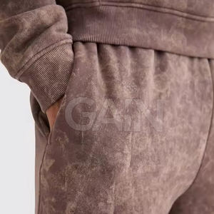 Survêtements de détresse pour hommes, de couleur unie, à prix de gros, survêtements de quantité minimale de commande bas pour hommes. - Product Image 6