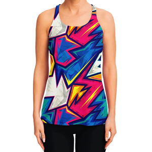 Débardeur court en polyester respirant à séchage rapide personnalisable de haute qualité avec impression puff, taille américaine, multicolores, logo avant - Product Image 1