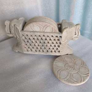 Posavasos de esteatita de mármol hechos a medida al por mayor, el mejor precio, hogar, cocina, piedra decorativa, suministros para manualidades, hermoso posavasos - Product Image 1