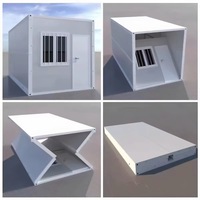 Mini-villa pliable de 20 pieds, préfabriquée, mobile, conteneur de showroom, maison mobile avec toilettes portables