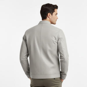 Veste de motard en cuir de mouton faite à la main pour hommes usine OEM fournisseur de gros vêtements d'extérieur chauds et durables élégants vêtements de moto à l'avant - Product Image 2