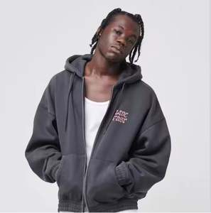 3D พิมพ์ลายตัวอักษรสหรัฐสำหรับพัฟเสื้อผ้าผ้าฟลีซผ้าเฟรนช์เทอร์รี่มีซิปแบบเต็มรูปแบบทันสมัยสำหรับฤดูหนาวเสื้อผ้าผ้าฝ้าย100% - Product Image 3