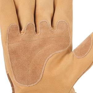 Gants de travail en cuir Paume en cuir synthétique et patchs en daim synthétique Poignet de sécurité Protection des jointures - Product Image 5