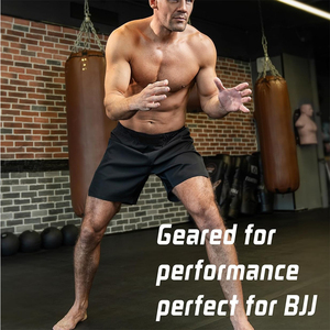 Shorts de MMA et Muay Thai unisexe, service OEM, couleur noire, 100% polyester, léger, extensible, taille mi-haute, vêtements de sport pour les arts martiaux - Product Image 2