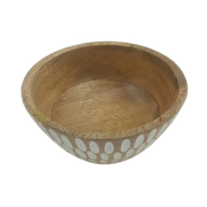 Tazón Redondo de Madera de Color Blanco con Puntos, Vajilla Natural, Precio de Mayoreo, Personalizable - Product Image 6