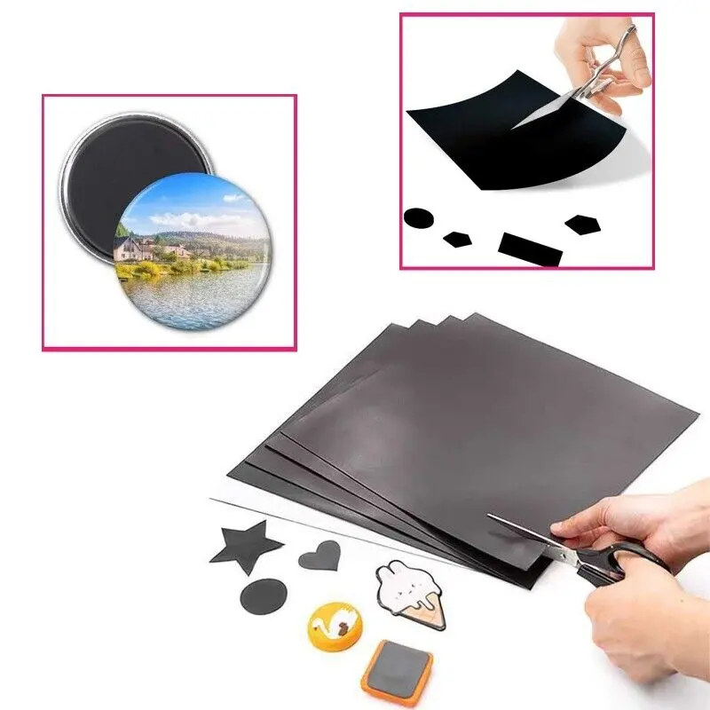 12x12 pouces bricolage artisanat papier magnétique flexible peler et coller des feuilles d'aimant auto-adhésives pour photo et photo