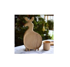 Plato ecológico de bambú de madera de animales naturales para bebés, plato de comida de madera, platos de cena para niños 99GD Vietnam - Product Image 1