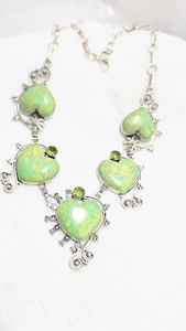 Collar de plata esterlina Navajo de estilo Vintage más vendido hecho a mano con Turquesa natural azul y joyería única de latón - Product Image 3