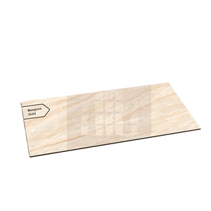 กระเบื้องปูพื้นห้องครัวกระเบื้องพอร์ซเลนขัดเงาแบบเต็มสีน้ำตาลขนาด60x120ซม. กระเบื้องปูพื้นลายหินอ่อนเลือกสีทอง - Product Image 1