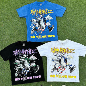 เสื้อยืดบ็อกซี่แบบสตรีทแวร์ผ้าคอตตอนน้ำหนักเบา280GSM โลโก้ตามสั่งขนาดพลัสไซส์ - Product Image 1