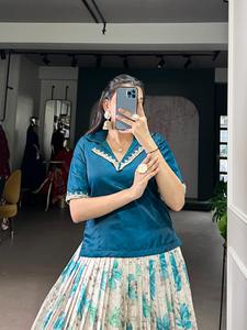 Dola Chex ที่มีลายดอกไม้และงานทอผ้า zari แฟชั่นผู้หญิง lehenga choli - Product Image 6