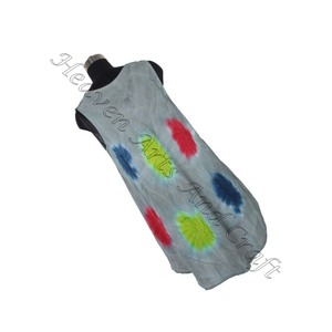 Robe longue et ouverte rayonne indienne de créateur faite à la main pour les femmes vêtements de nuit sexy sans manches pour les fêtes - Product Image 6