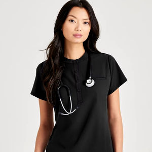 Uniforme de enfermera personalizable para mujer, traje médico con tela de sarga, estampado múltiple, hecho de LICRA polivinílico de Vietnam para hospitales - Product Image 1