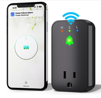 Alarme de panne de courant WiFi Tuya avec batterie intégrée, fonctionne hors ligne, sirène locale, capteur intelligent de coupure de courant OEM ODM