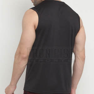 Débardeur de gymnastique respirant personnalisé pour hommes gilet de fitness durable et confortable pour l'exercice et la course style décontracté tricoté - Product Image 4