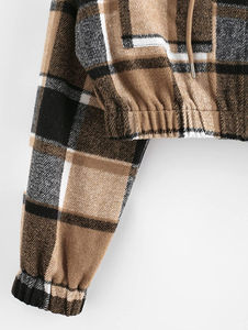 Sudaderas Cortas de Punto para Mujer, Invierno, 100% Algodón, Transpirables, Talla Grande, Logotipo Frontal, OEM, Ropa Deportiva Personalizada - Product Image 3