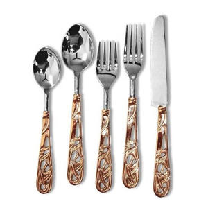 Fabricants en Inde, élégant ensemble de couverts en acier inoxydable, couteau, fourchette, cuillère, pour les événements de mariage, couverts pour le dîner - Product Image 5