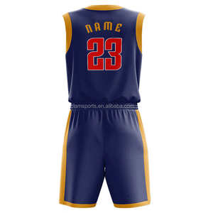 Conjunto de Camiseta y Pantalones Cortos de Baloncesto Sublimados Personalizados para Equipos Deportivos, Hombres Adultos, 100% Poliéster, Anti-UV, Práctica y Juego - Product Image 3