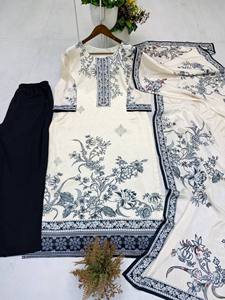 ชุดปาร์ตี้ดีไซเนอร์ Kurta-ด้านล่างและแฟนซี dupatta - Product Image 2