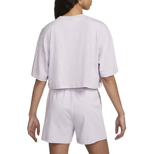 T-shirt court côtelé à carreaux pour femme 100 % coton, écologique, confortable, élégant, look estival, tendance, respirant, séchage rapide, décontracté - Product Image 4