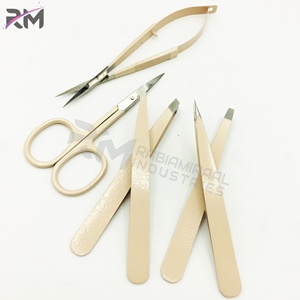 RMI Produit de qualité supérieure enduit de couleur nue et pince à épiler à sourcils à pointe argentée Kit de ciseaux à cuticules/printemps et pince à épiler à sourcils - Product Image 4