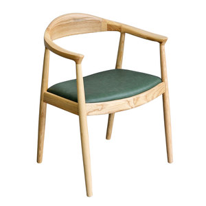 Fauteuil d'appoint scandinave avec siège rembourré et structure en bois de frêne pour la maison, le bureau ou l'hôtel (GCF208) - Product Image 1