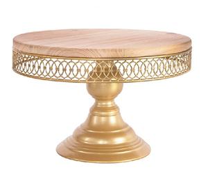 Soporte de Metal para servidor de tartas de calidad Superior, soporte para servidor de borde redondeado de diseño, acabado chapado en oro - Product Image 4